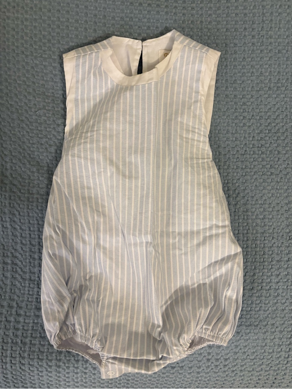Dondolo Baby Striped Bubble in Light Blue and White
